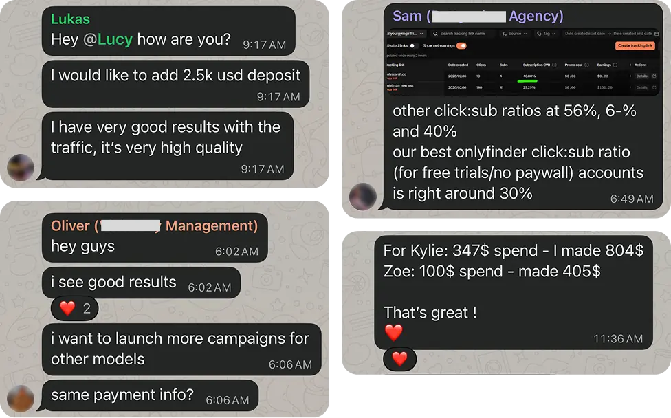 Advertiser testimonials